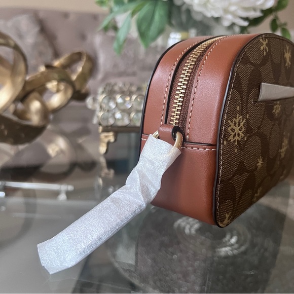 Coach Mini Serena Crossbody In Signature Canvas With Snowflake Print CE699 - Picture 7 of 11